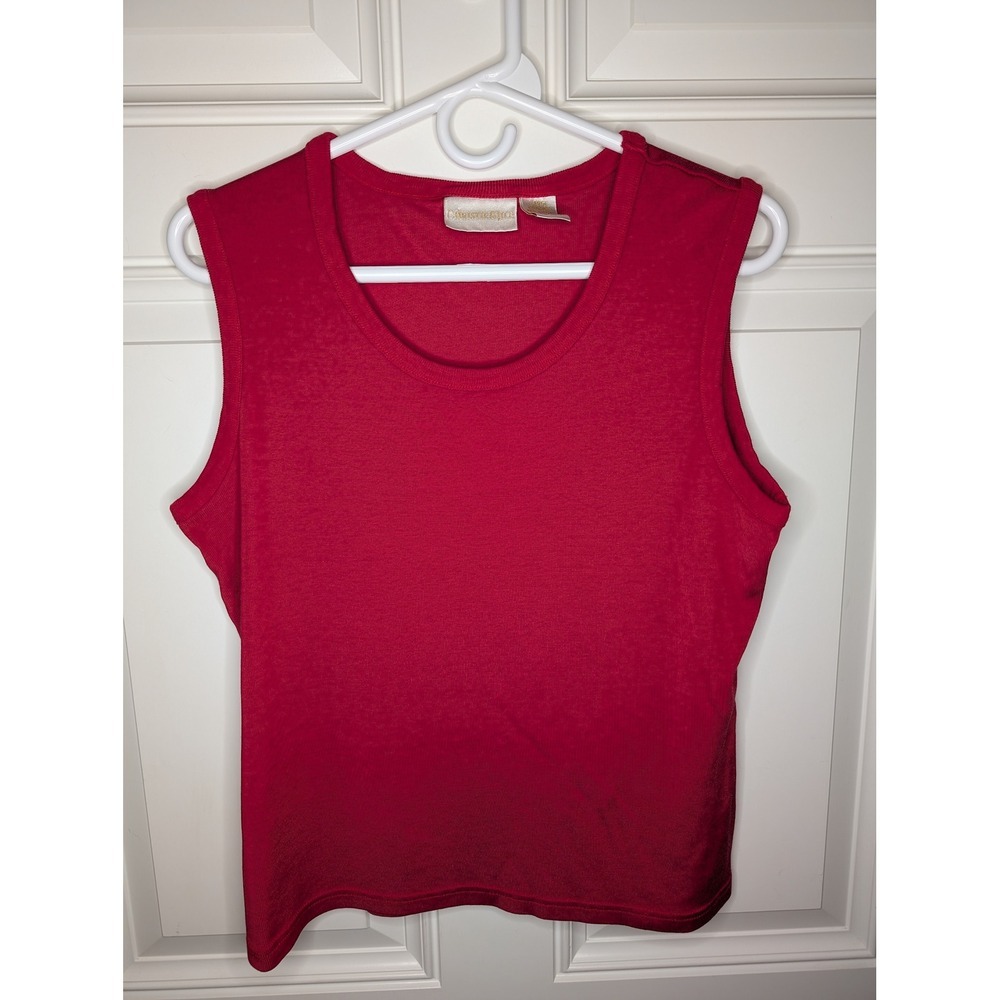 Vintage Christie & Jill Cotton Blend Red Tank Top Women's Large